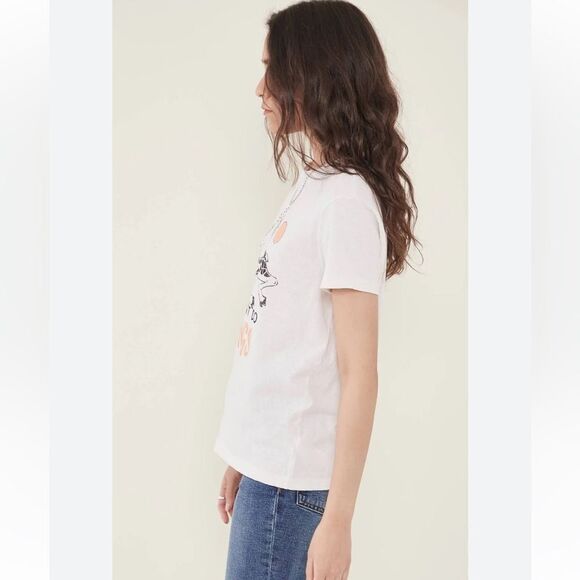 70s Loose Tee I Don't Do Mornings Re/Done NWOT MEDIUM - Picture 3 of 11